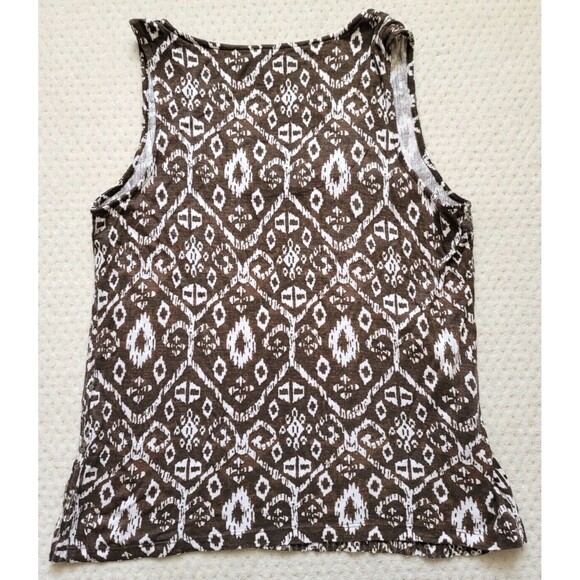 Charter Club Sequin Sleeveless Brown Blouse Womens Tank Pullover Petite Medium - Picture 3 of 6